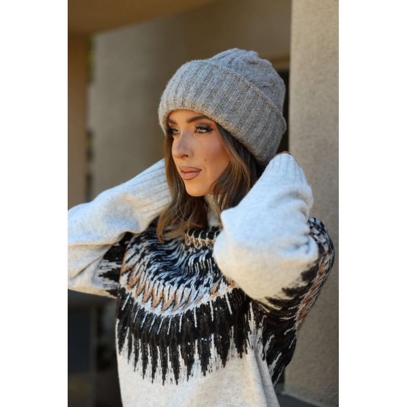 Free People Taupe Coastline Beanie