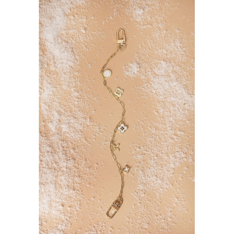 Gold Multi Clover Charm Purse Chain