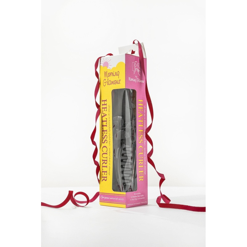 Satin Heatless Hair Curler Kit – Black