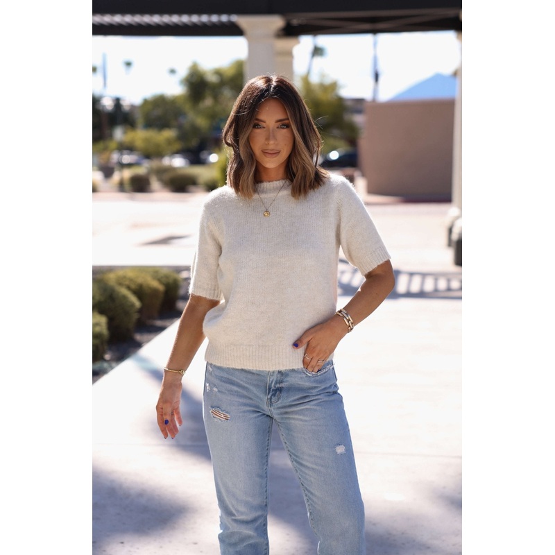 Soft & Comfy Oatmeal Sweater Small