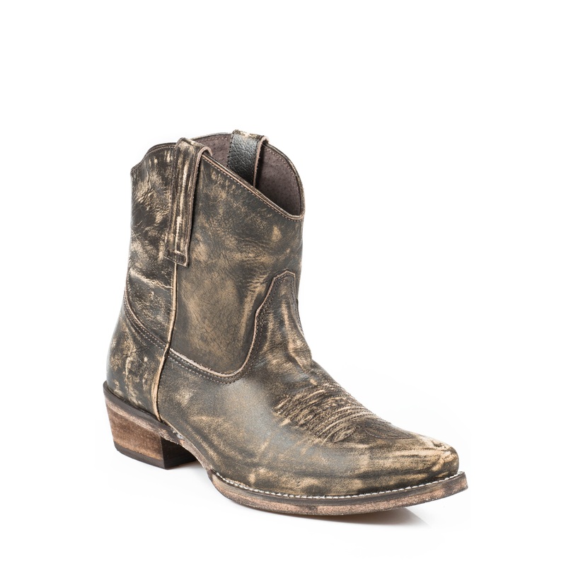 Womens Leather Ankle Boot Sanded Brown 5 R