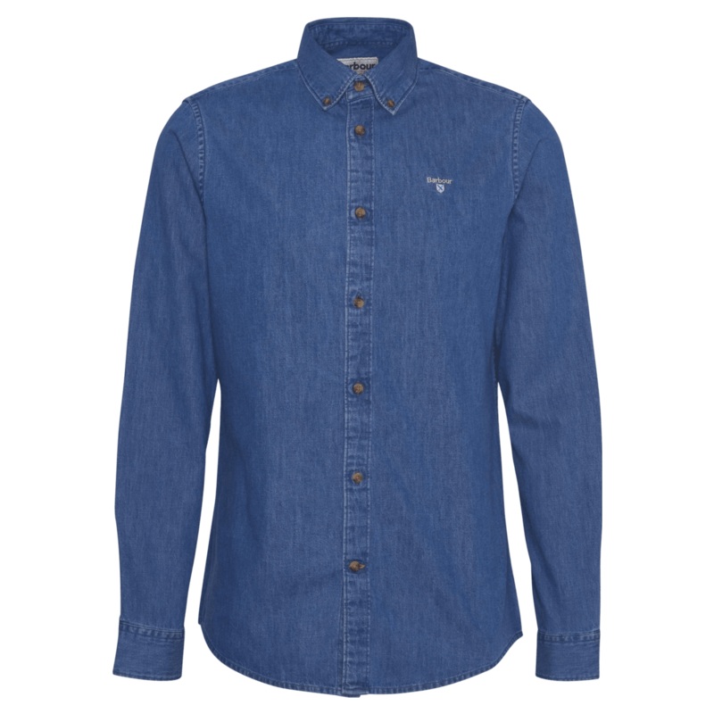 Barbour Chambray Crest Tailored Fit Shirt Chambray Medium