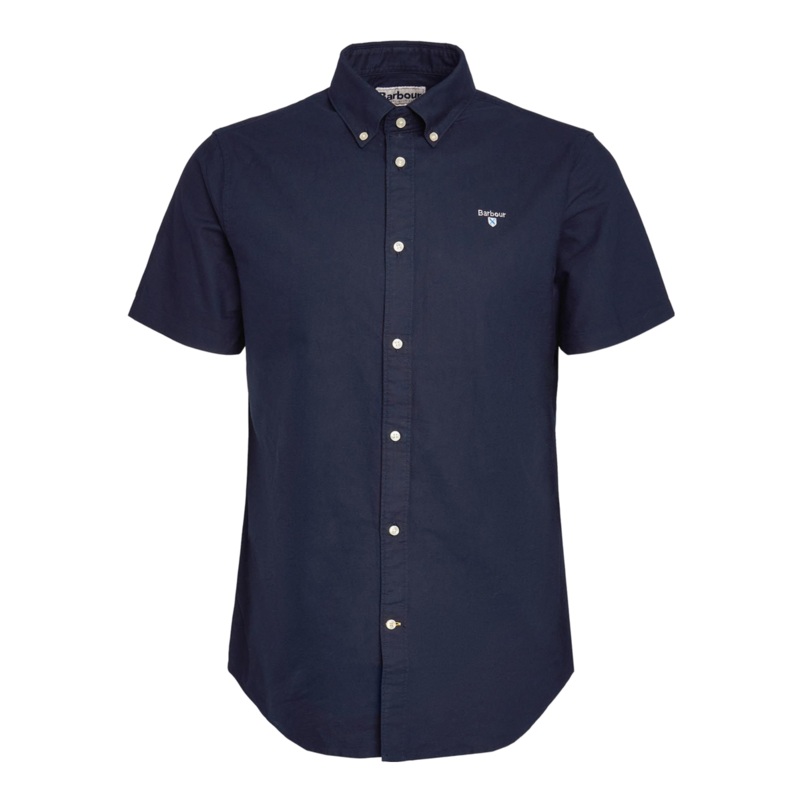 Barbour Oxtown Short Sleeve Tailored Shirt Navy Medium