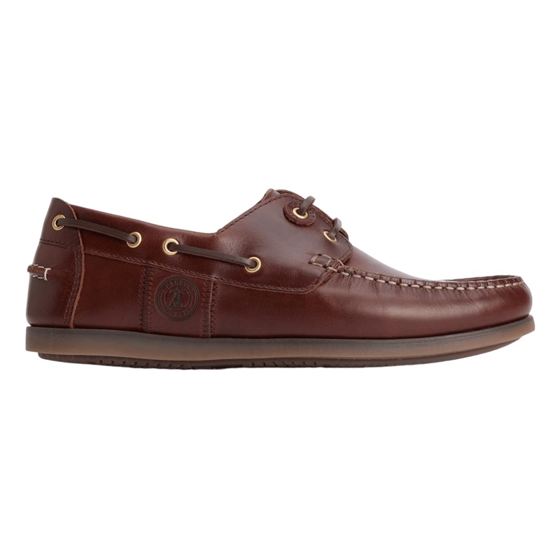 Barbour Wake Boat Shoes Mahogany 7