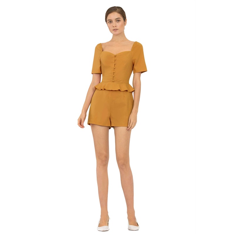 Dahurve Romper (Mustard) XS Mustard
