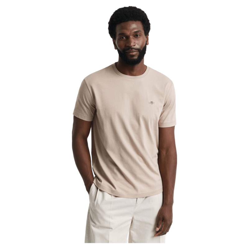 GANT Shield Short Sleeve T-Shirt Dry Sand Medium