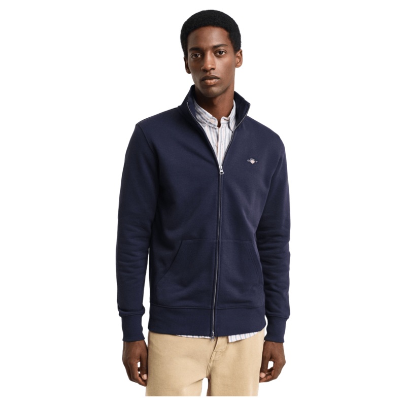 GANT Shield Zip Sweatshirt Evening Blue Medium