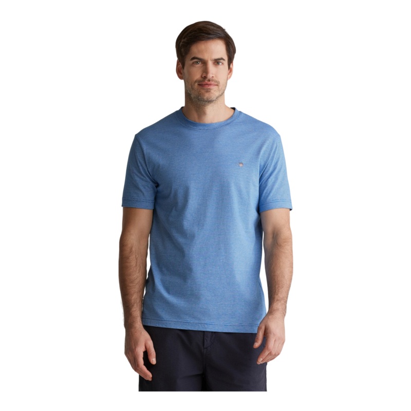 GANT Small Stripe T-Shirt Lapis Blue Medium