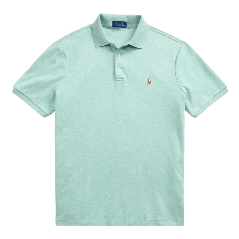 Polo Ralph Lauren Short Sleeve Soft Cotton Polo Shirt Celadon Heather Medium Regular