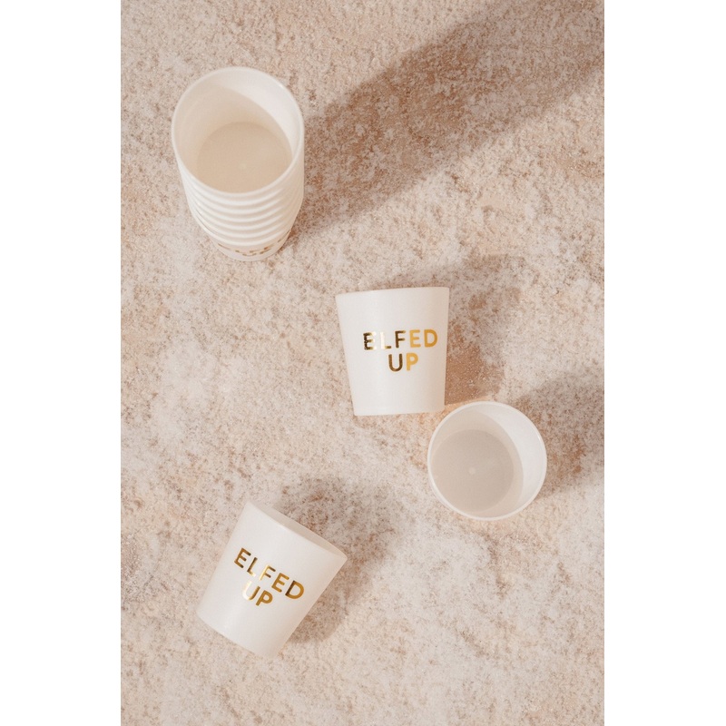 White Elfed Up Shot Cups