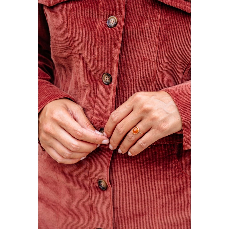 Brown Resin Acrylic Band Statement Ring