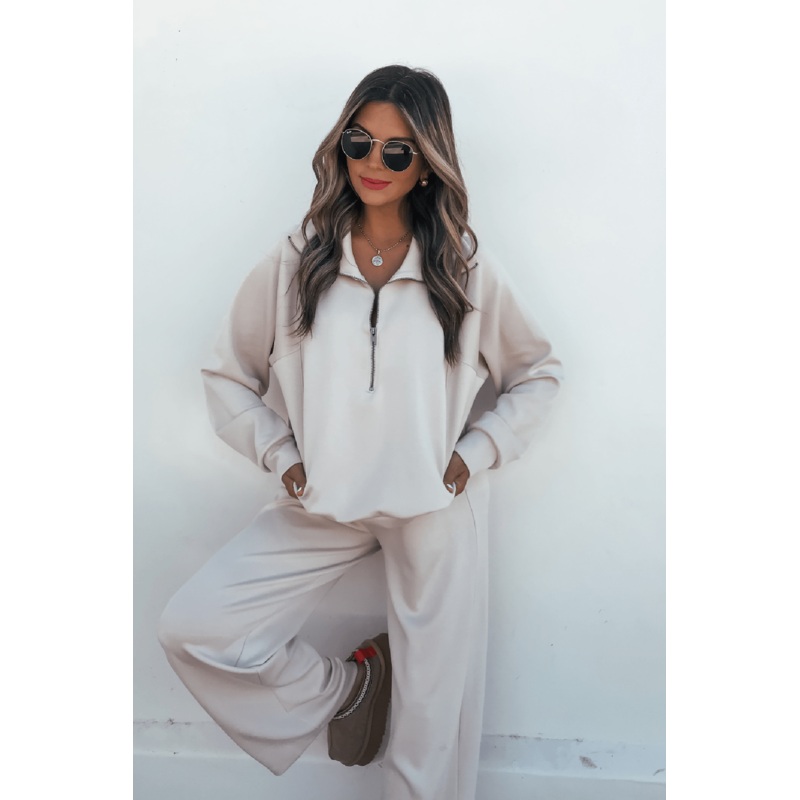 Stone Half Zip Scuba Sweatshirt | Pre Order Small