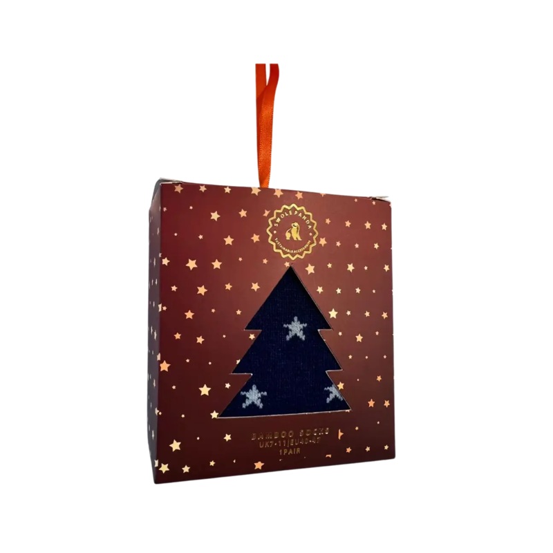 Swole Panda Hanging Christmas Sock Box Red 7-12