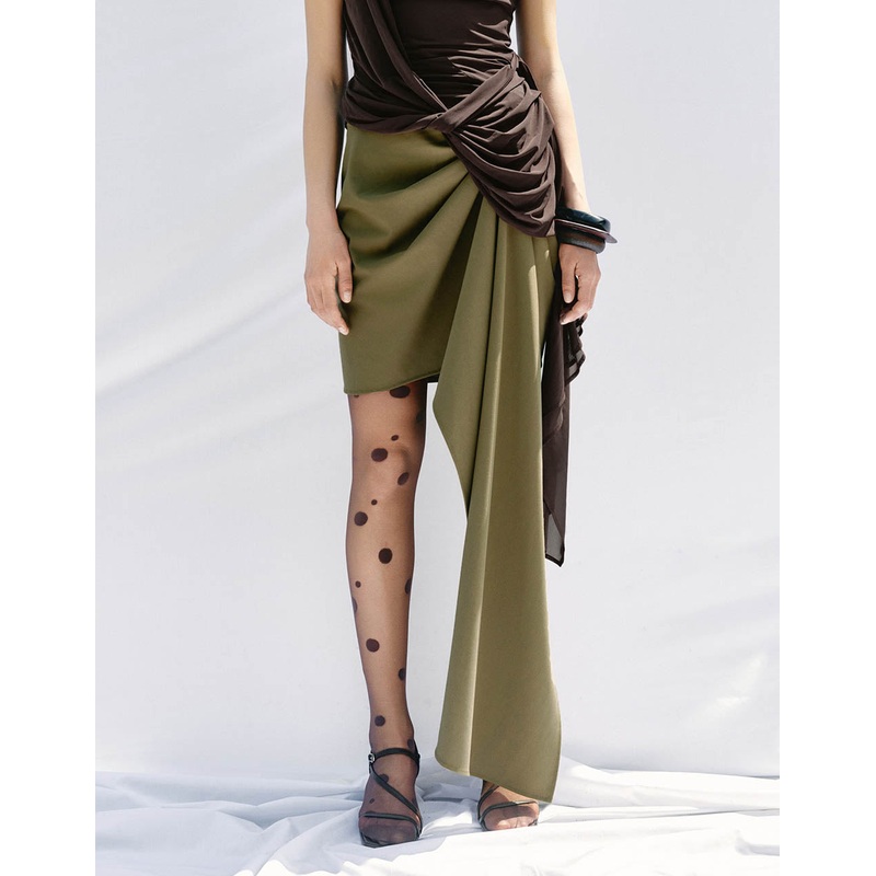 Mini A-Line Skirt Brown XXS