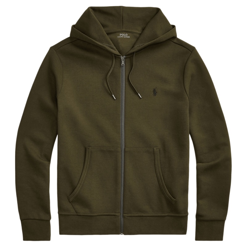 Polo Ralph Lauren Double knit Full Zip Hoodie Company Olive Small