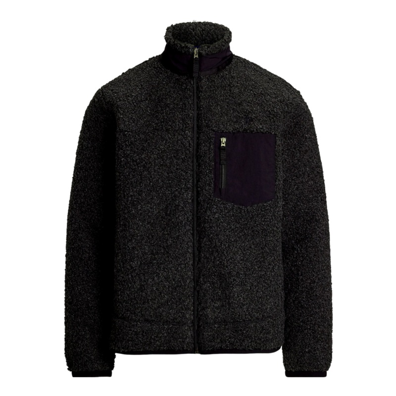 Polo Ralph Lauren Full Zip Hybrid Jacket Black Marl Heather Small