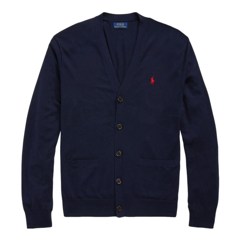 Polo Ralph Lauren Long Sleeve Cardigan Hunter Navy Medium