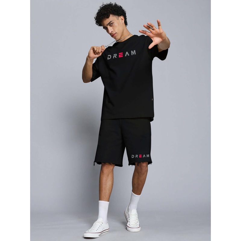 FANCY DREAM COTTON CO-ORD SET BLACK XS