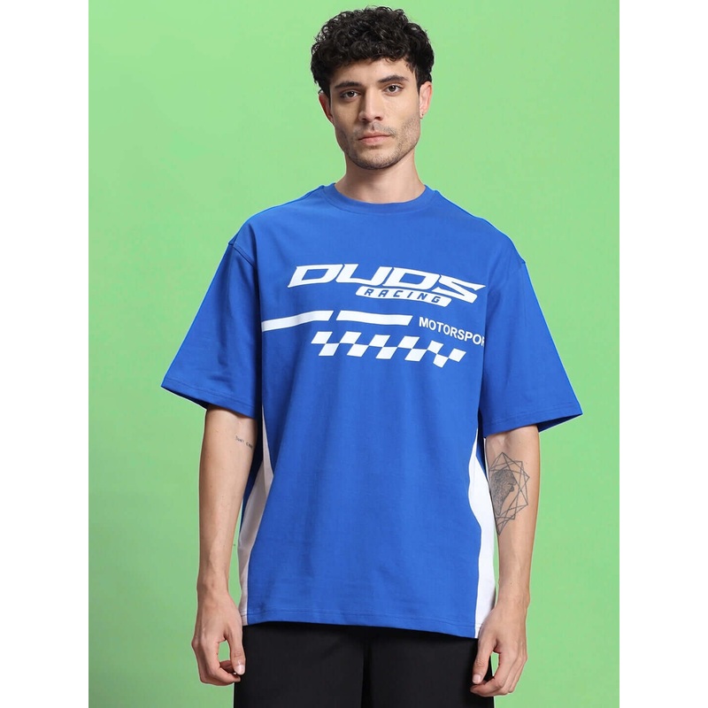 INDY OVER-SIZED CLASSIC T-SHIRT ROYAL BLUE XS