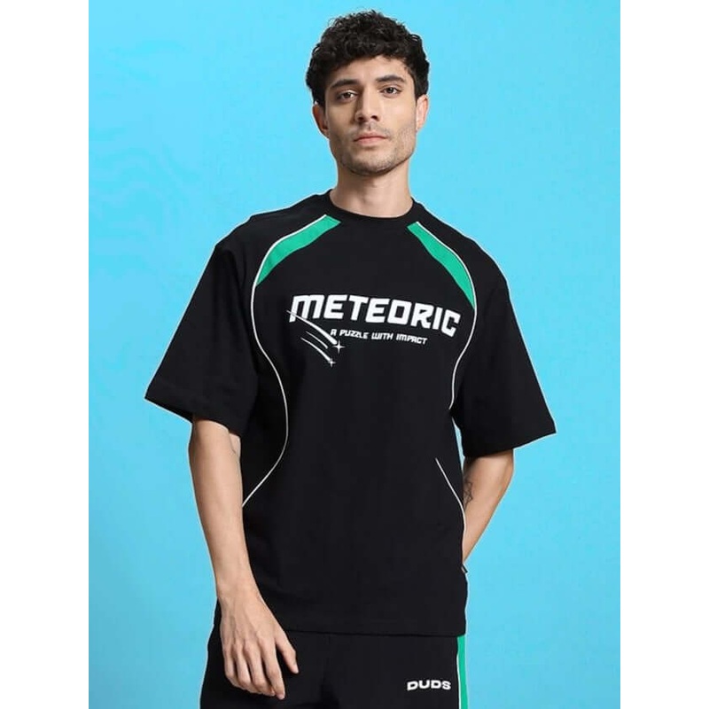 METEORIC OVER-SIZED T-SHIRT BLACK XS