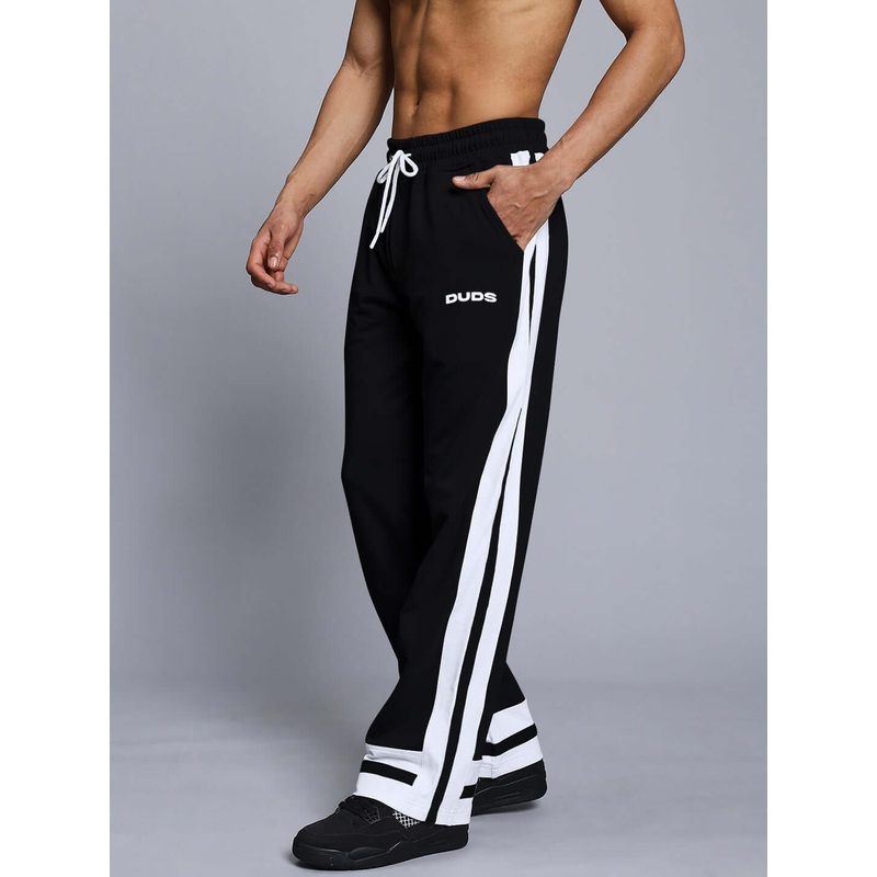 RONNY SIDE STRIPE JOGGER BLACK-WHITE XS