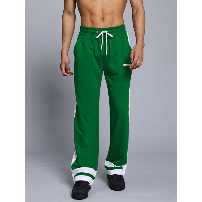 RONNY SIDE STRIPE JOGGER GREEN-WHITE XS