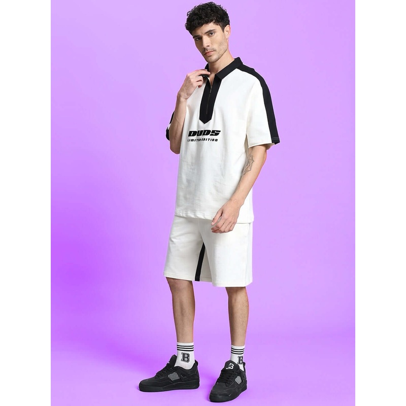 SPLINTER SUMMER CO-ORD SET OFF WHITE XS