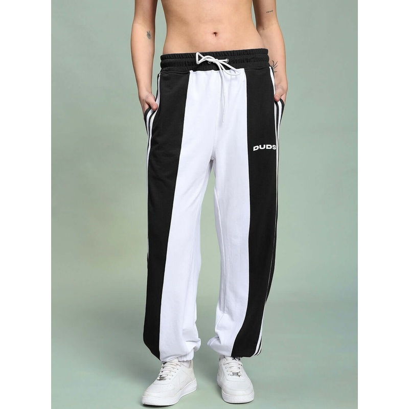 WOMEN’S BALMY RELAXED FIT JOGGER WHITE BLACK XS