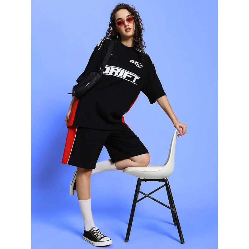 WOMEN’S DRIFT SUMMER CO-ORD SET BLACK XS