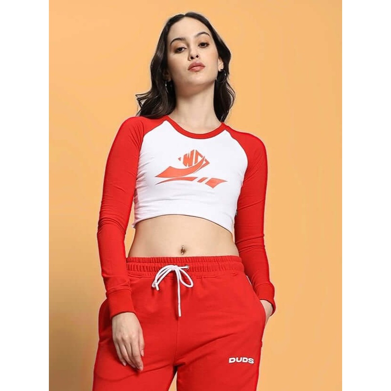 WOMEN’S EZEL SOLID REGULAR SLEEVES TOP RED XS