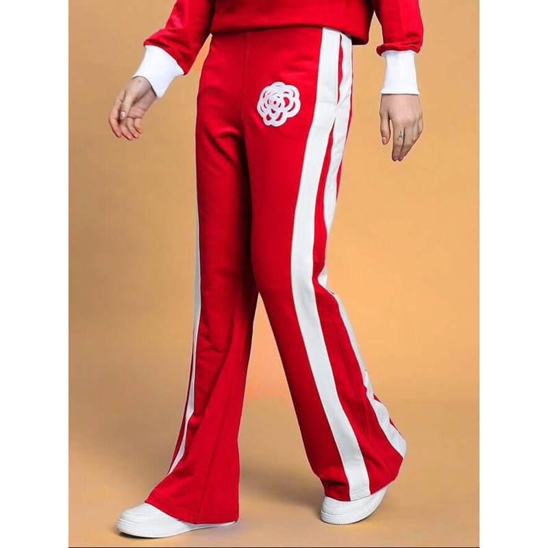 WOMEN’S JESSFLICK RELAXED FIT JOGGER RED-WHITE XS