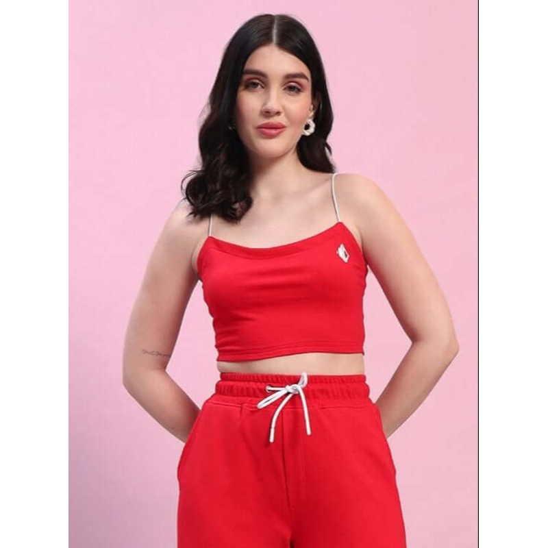WOMEN’S ROSELLA DESIGNER CROP-TOP RED XS