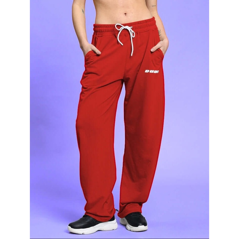 WOMEN’S VANILLA RELAXED-FIT JOGGERS RED XS