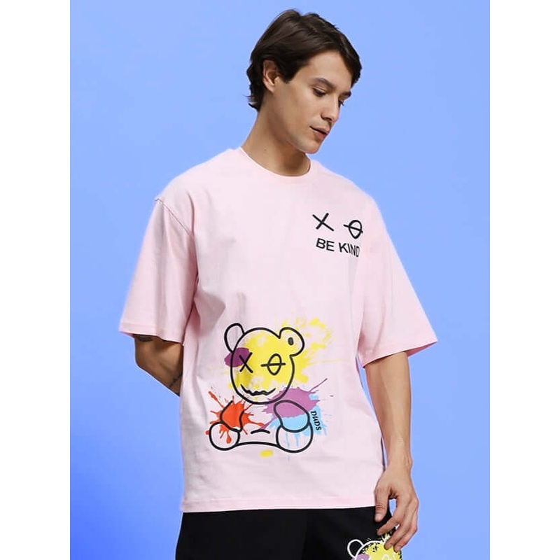 BE KIND OVER-SIZED T-SHIRT PINK XS