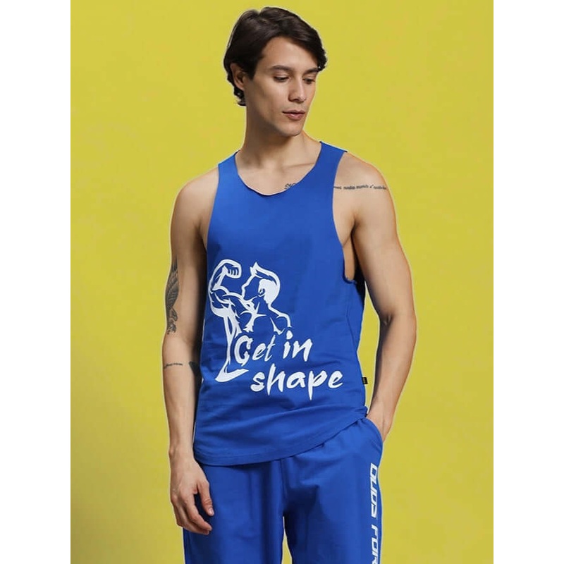 GET IN SHAPE GYM T-SHIRT ROYAL BLUE XS