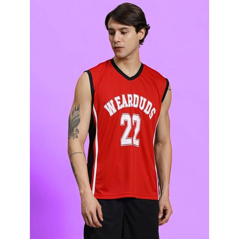 PORTIA GYM SLEEVELESS T-SHIRT RED XS