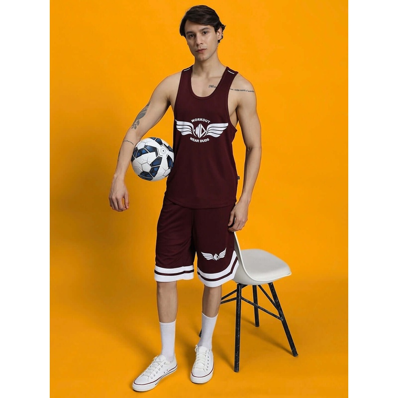 WD WINGS GYM CO-ORD SET MAROON XS