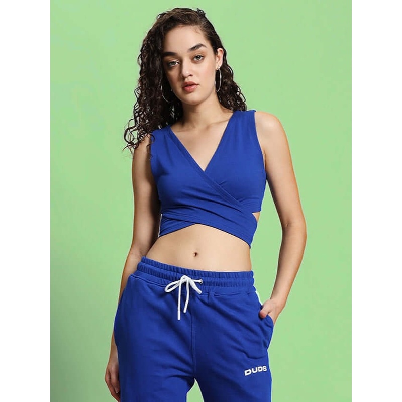 WOMEN’S DILLY CROP-TOP ROYAL BLUE XS