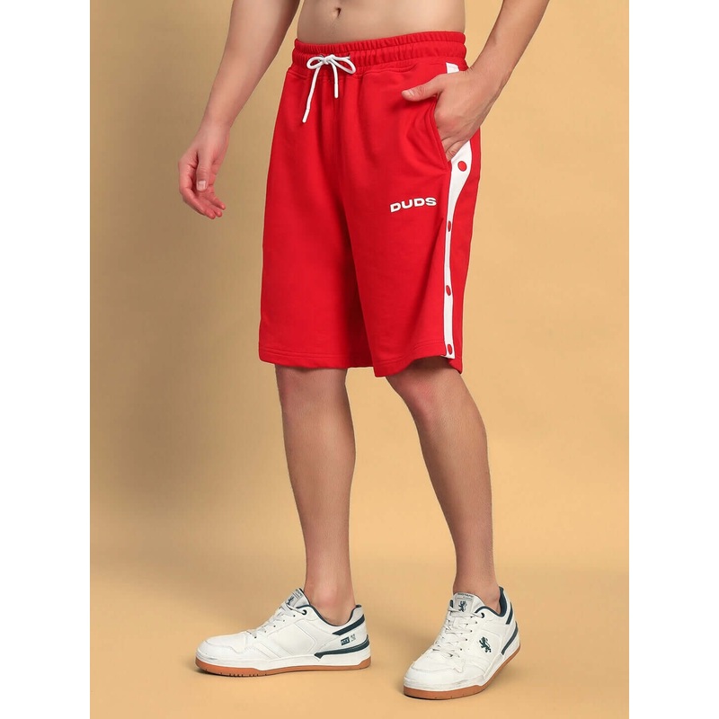 EZEL REGULAR FIT COTTON SHORTS RED XS