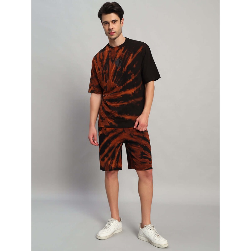 HUSTLER TIE-DYE CO-ORD SET BLACK XS