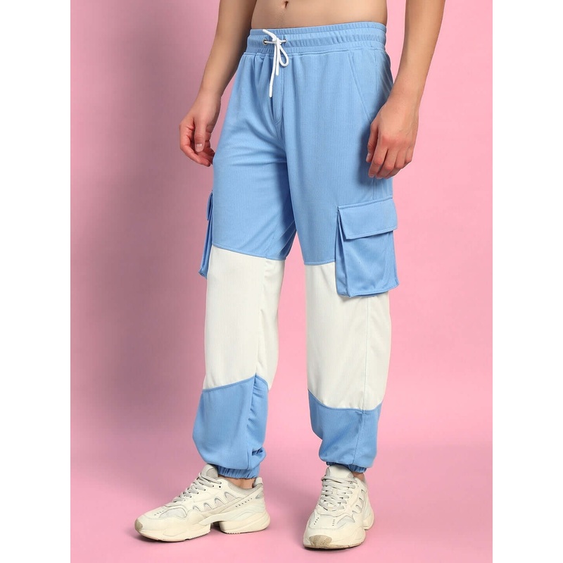 RADIANT RELAXED FIT JOGGERS WHITE-SKY BLUE XS
