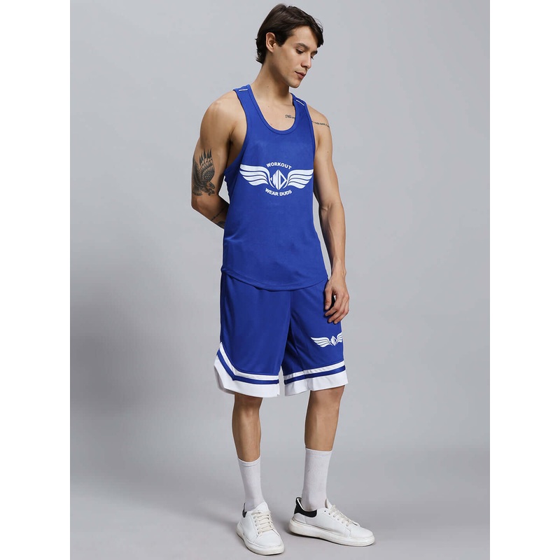 WD WINGS GYM CO-ORD SET MEN ROYAL BLUE XS