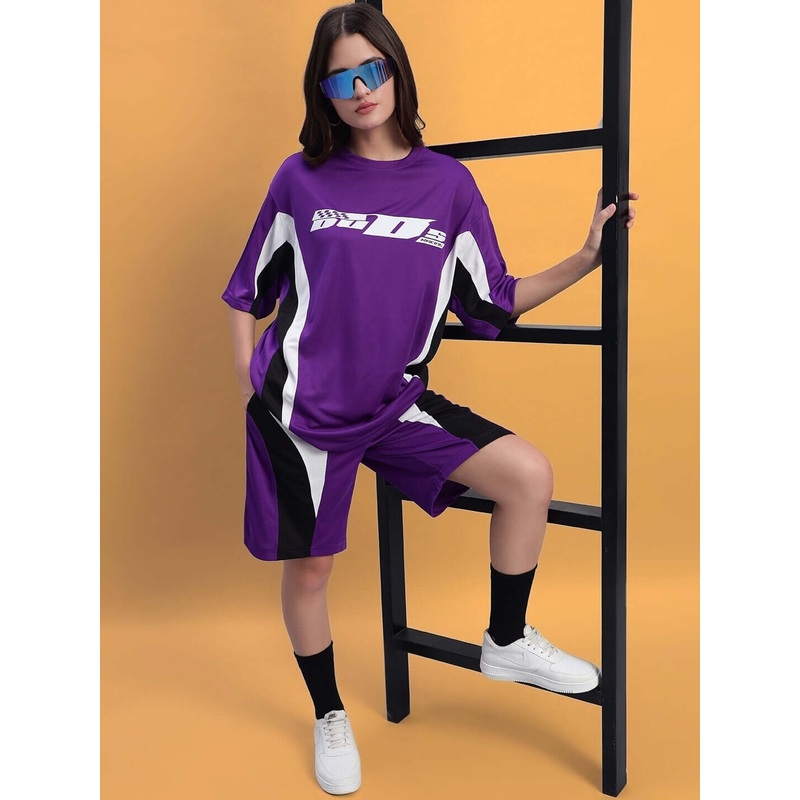 WOMEN’S FIFA COLORBLOCK CO-ORD SET PURPLE XS