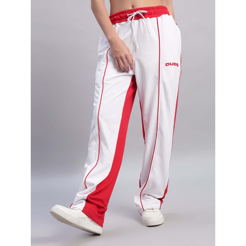WOMEN’S LAGOON RELAXED FIT JOGGERS WHITE RED XS