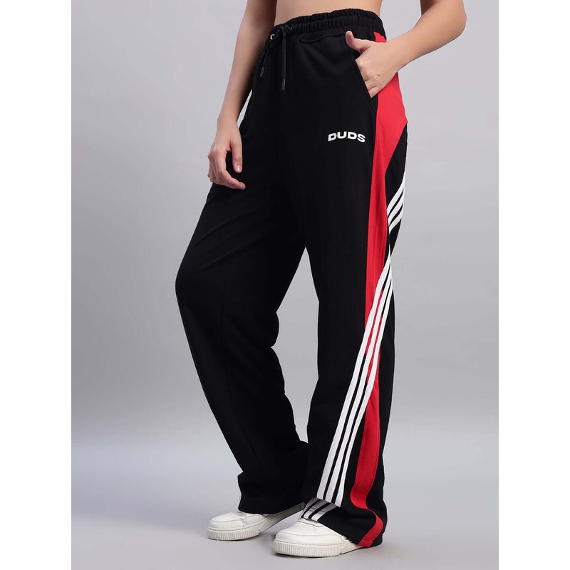 WOMEN’S TANGLE RELAXED-FIT JOGGERS BLACK-RED XS