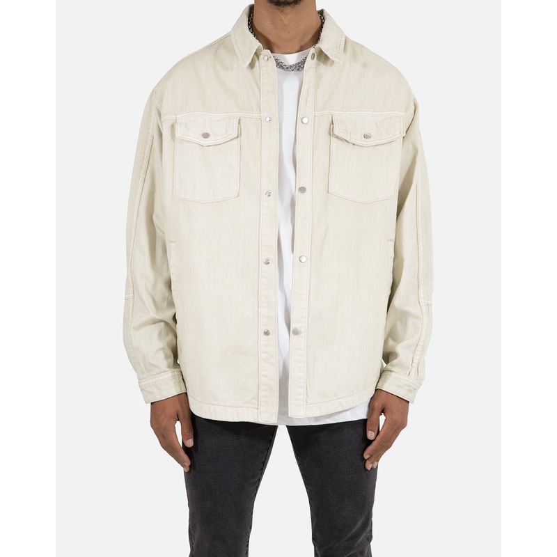 MNML Denim Over Long Sleeve T-Shirt White S