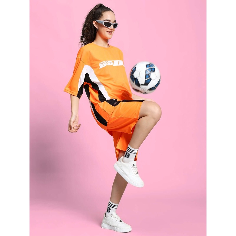 WOMEN’S FIFA COLORBLOCK CO-ORD SET ORANGE XS