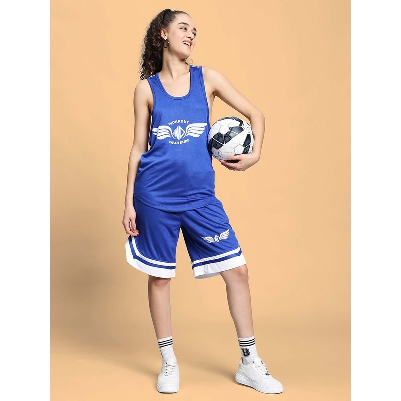 WOMEN’S WD WINGS GYM CO-ORD SET ROYAL BLUE XS
