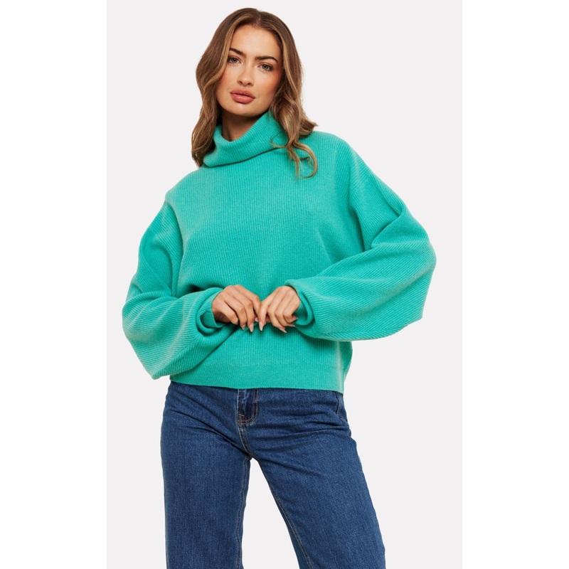 Brodie Cashmere – Cee Cee Roll Neck Sweater Black XS