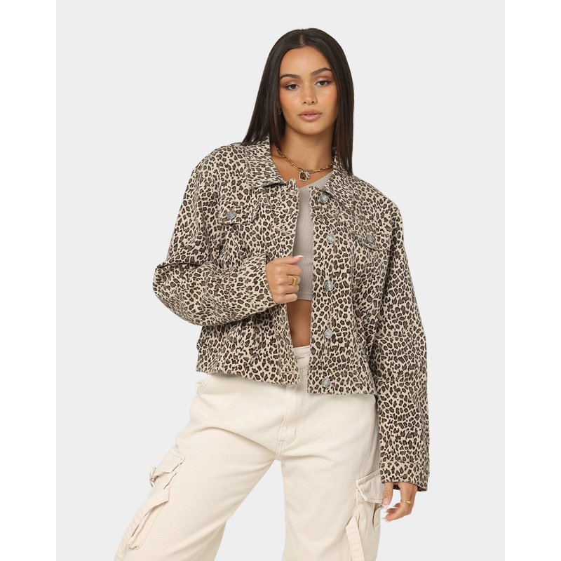 XXIII Labonita Denim Jacket Leopard 6 (XS)